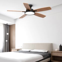 TALOYA 52 inch Ceiling Fans with Lights,Remote Control Multifunctional Quiet Fan, Black