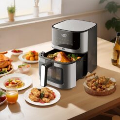 ASZ Compact 5 qt Air Fryer with Window, Non-Stick, 1400W