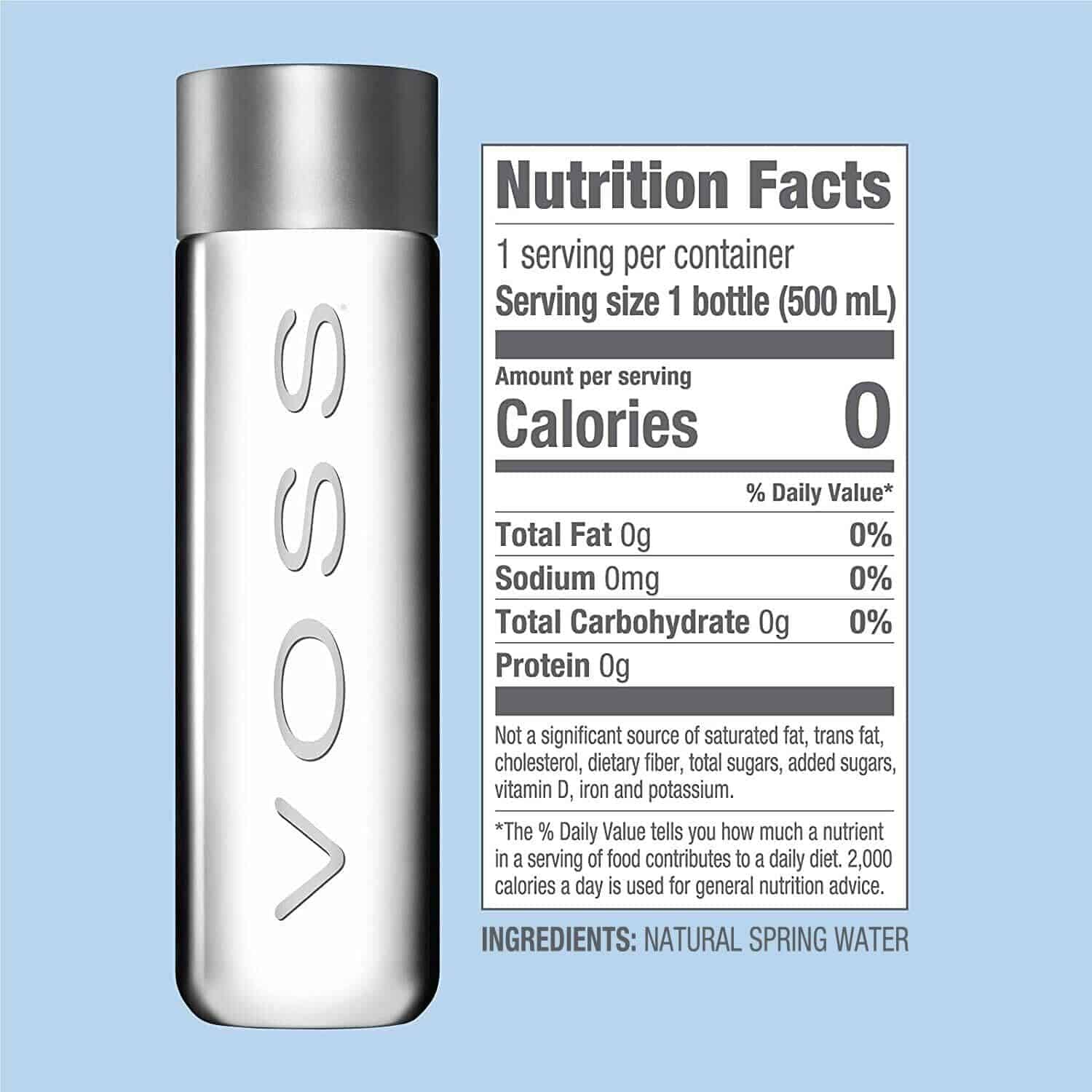 VOSS Premium Still Bottled Natural Water - Pure Drinking Water with Unique & Iconic Bottle Design - 24 Pack