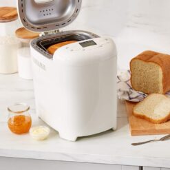 Amazon Basics Bread Maker, 2 Pound Non-Stick Bread Making Machine, White