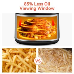 ASZ Compact 5 qt Air Fryer with Window, Non-Stick, 1400W
