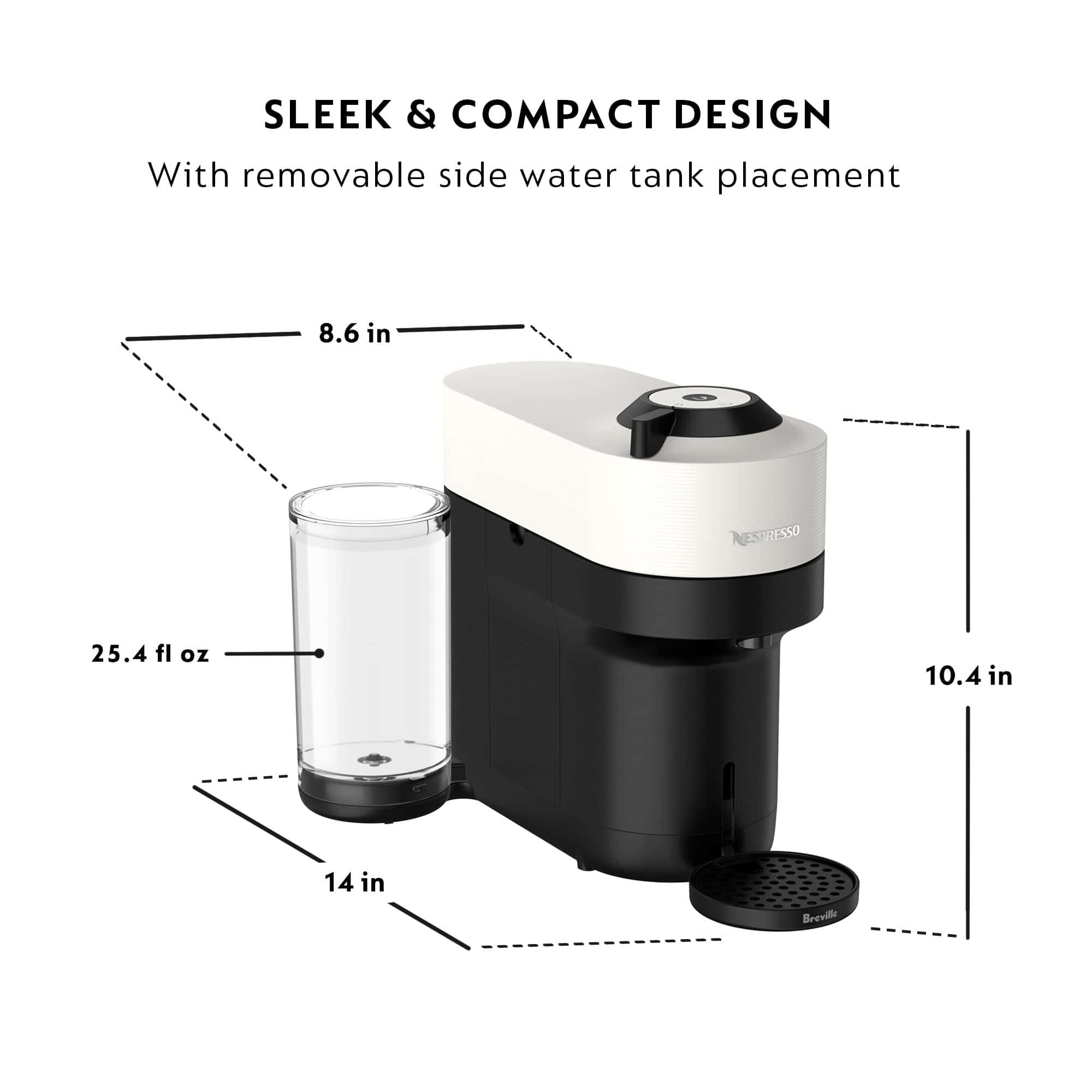 Nespresso Vertuo POP+ Coffee Maker by Breville, White