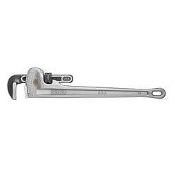 RIDGID 31105 Model 824 Aluminum Straight Pipe Wrench, 24-inch Plumbing Wrench, grey