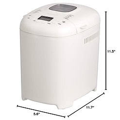 Amazon Basics Bread Maker, 2 Pound Non-Stick Bread Making Machine, White