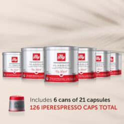 illy Coffee iperEspresso Capsules - Single-Serve Coffee Capsules & Pods, 21 Count, 6 Pack
