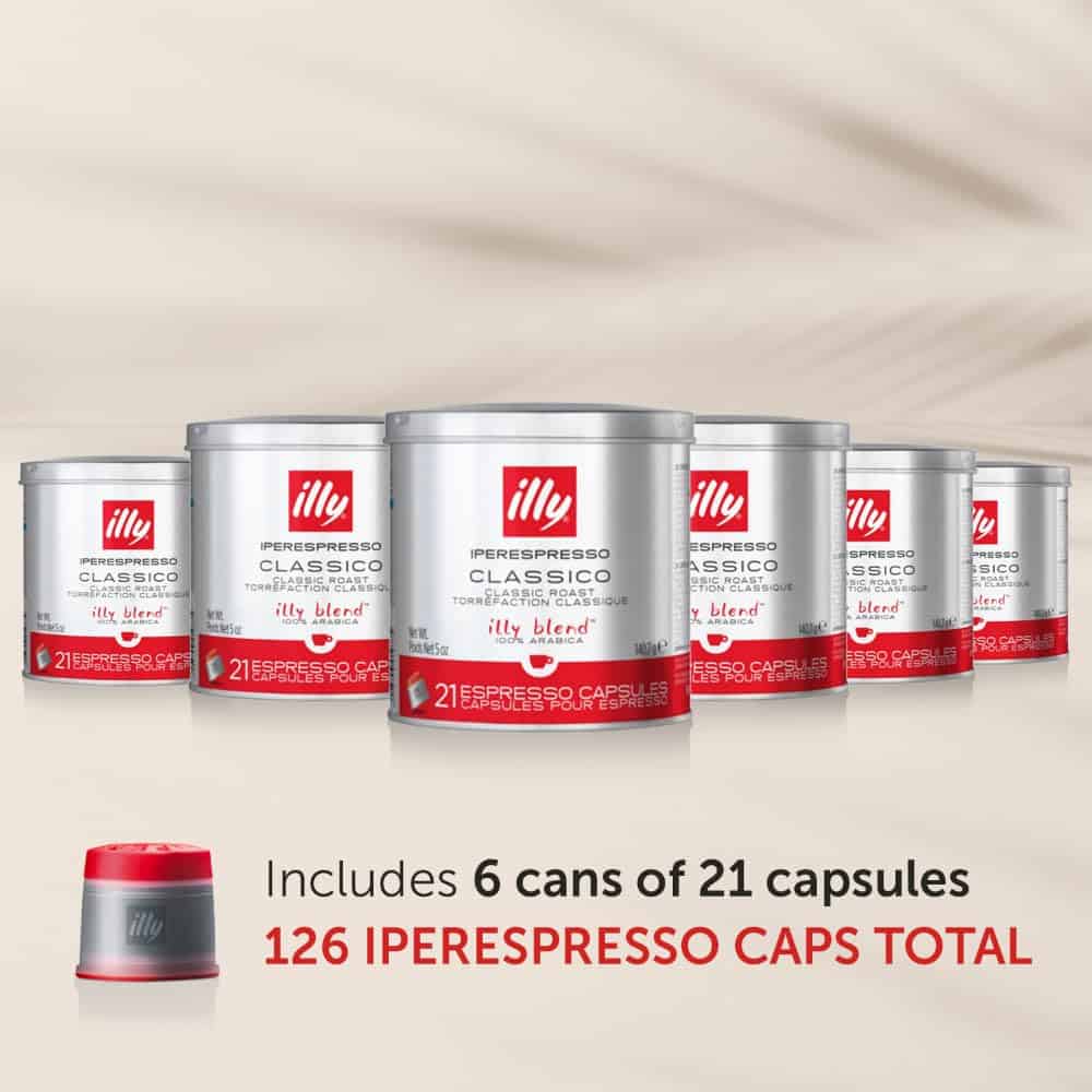 illy Coffee iperEspresso Capsules - Single-Serve Coffee Capsules & Pods, 21 Count, 6 Pack