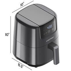 CHEFMAN 2 Qt Mini Air Fryer – Digital Space-Saving Compact Air Fryer, Grey