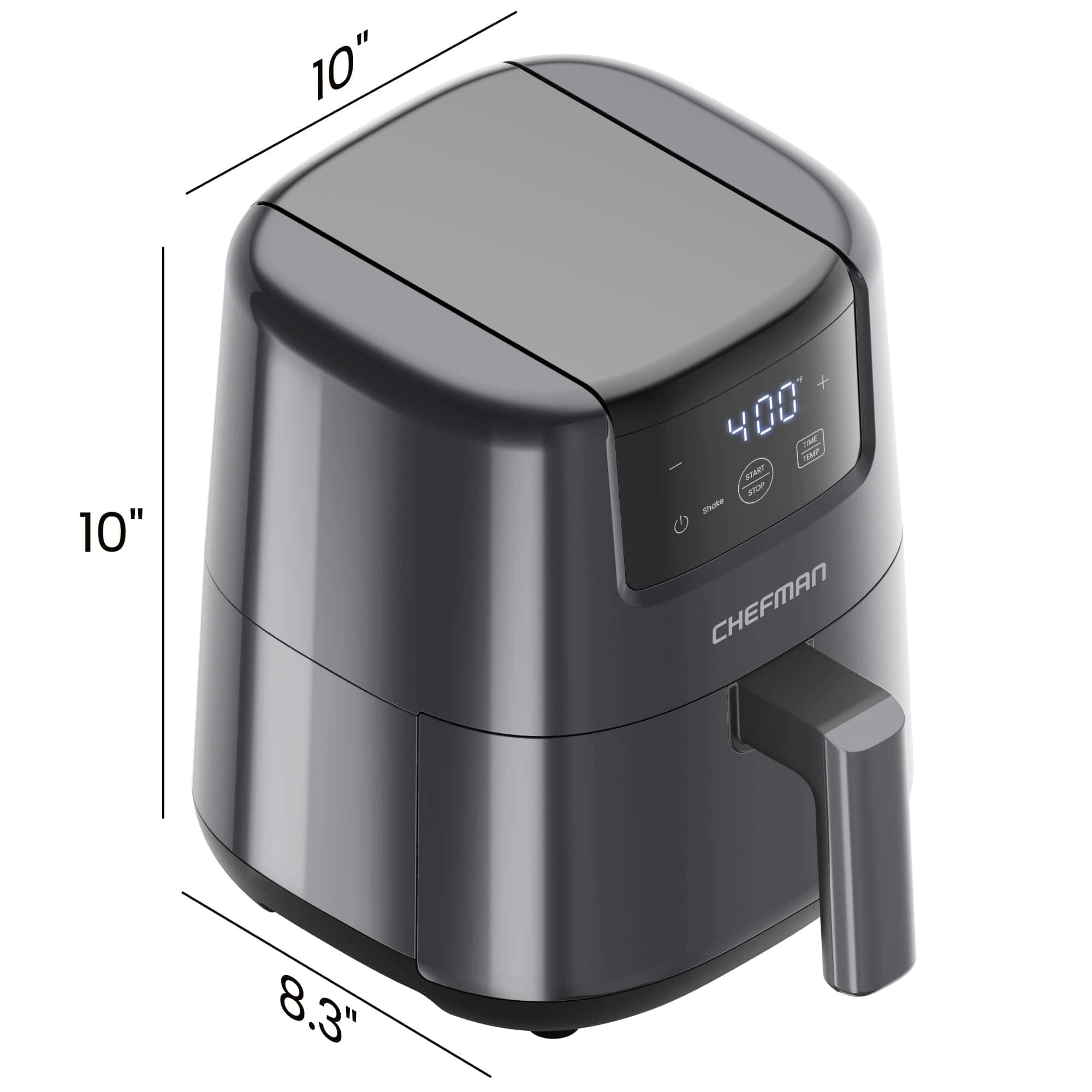 CHEFMAN 2 Qt Mini Air Fryer – Digital Space-Saving Compact Air Fryer, Grey