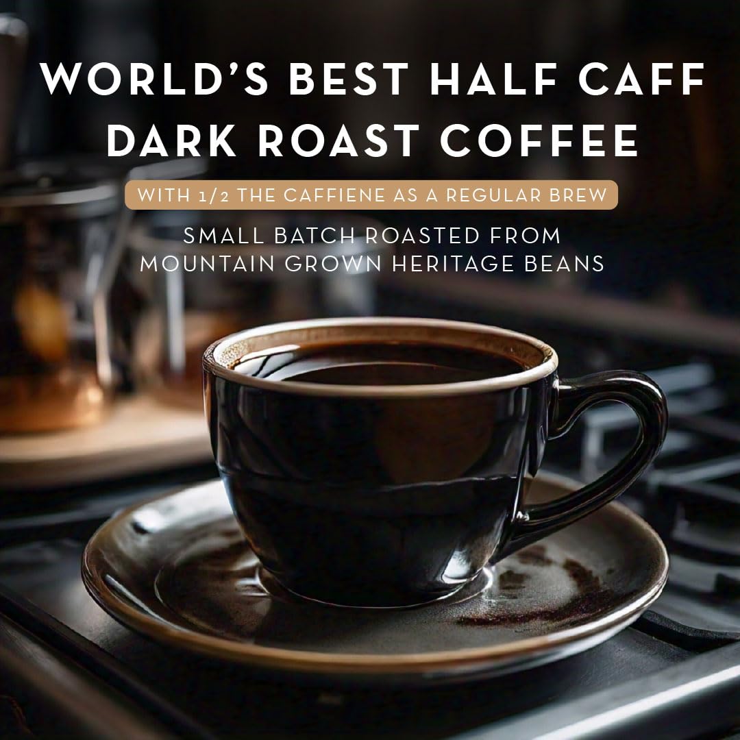 World's Best Half Caff Dark Roast Coffee 100ct. Solar Energy Produced Recyclable Single Serve Dark Roast Coffee Pods - Image 6