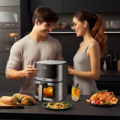 ASZ Compact 5 qt Air Fryer with Window, Non-Stick, 1400W