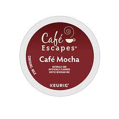 Cafe Escapes Cafe Mocha Keurig Single-Serve K-Cup Pods, 72 Count (6 Packs of 12)