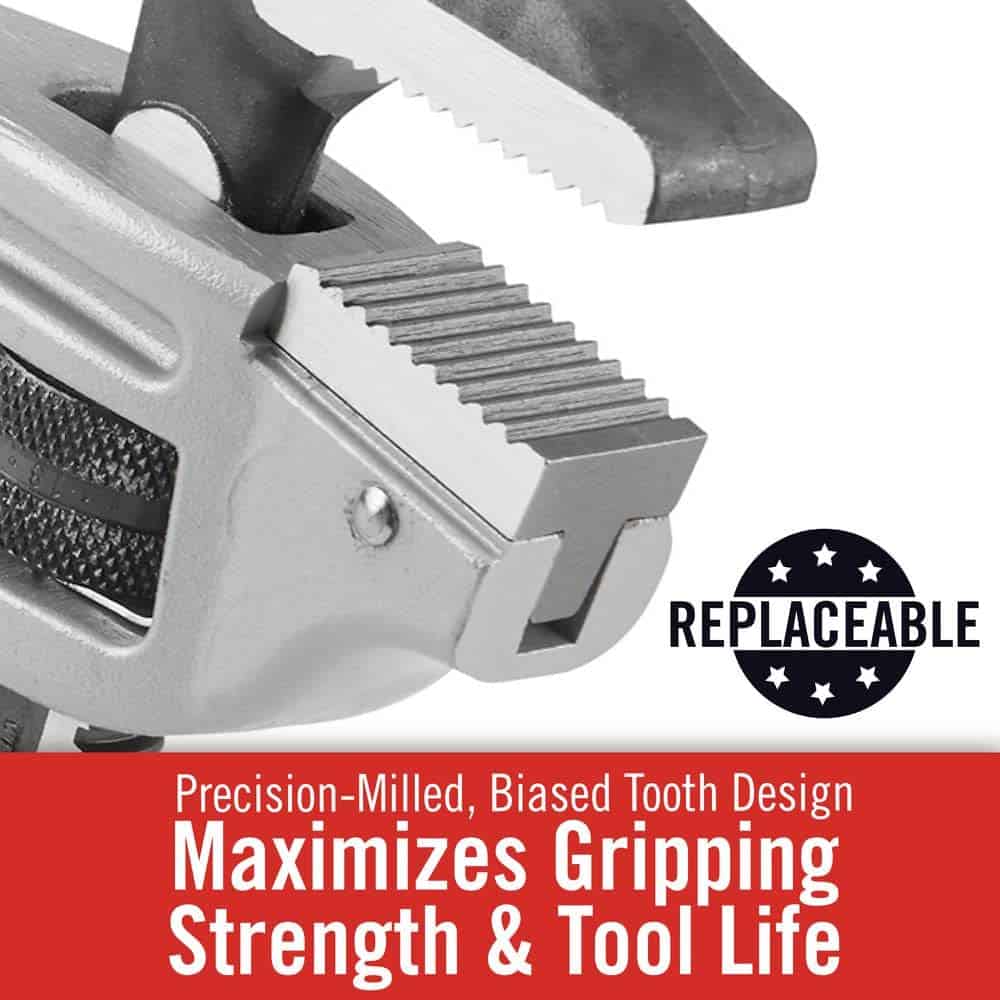 RIDGID 31125 Model 18 Aluminum Offset Pipe Wrench, 18-inch Plumbing Wrench