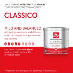 illy Coffee iperEspresso Capsules - Single-Serve Coffee Capsules & Pods, 21 Count, 6 Pack