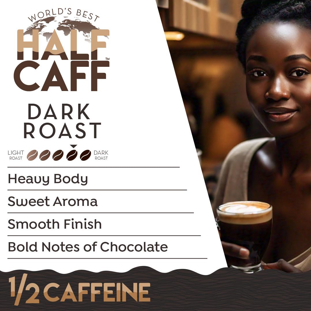 World's Best Half Caff Dark Roast Coffee 100ct. Solar Energy Produced Recyclable Single Serve Dark Roast Coffee Pods - Image 5