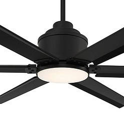 Ultra Breeze Matte Black LED Wet Rated Ceiling Fan 65