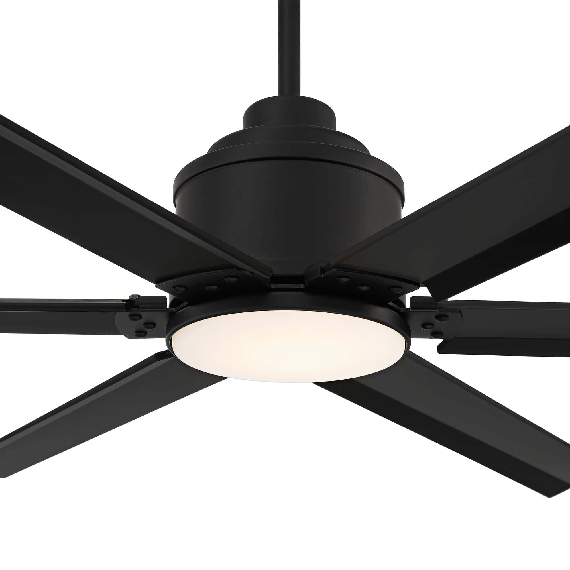 Ultra Breeze Matte Black LED Wet Rated Ceiling Fan 65" with Remote