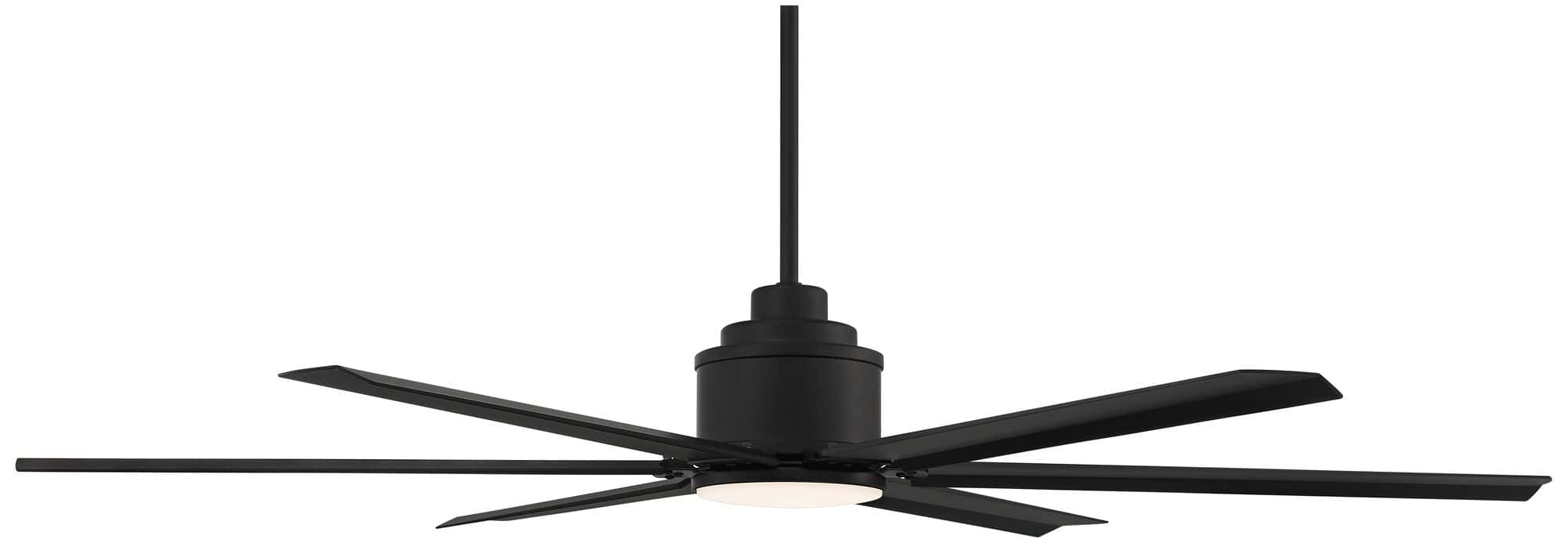 Ultra Breeze Matte Black LED Wet Rated Ceiling Fan 65" with Remote