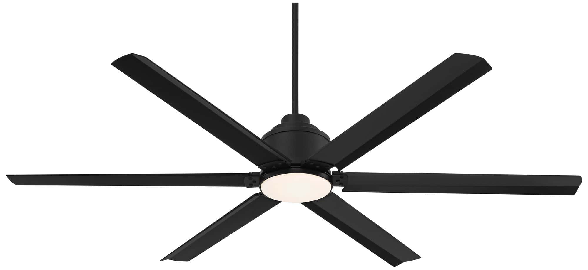 Ultra Breeze Matte Black LED Wet Rated Ceiling Fan 65" with Remote