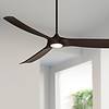 Casa Vieja 70" Kona Wind Black-Walnut LED DC Damp Rated Ceiling Fan with Remote
