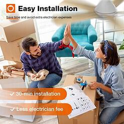 addlon Ceiling Fans with Lights, 42 Inch Low Profile Ceiling Fan with Light And Remote Control, White