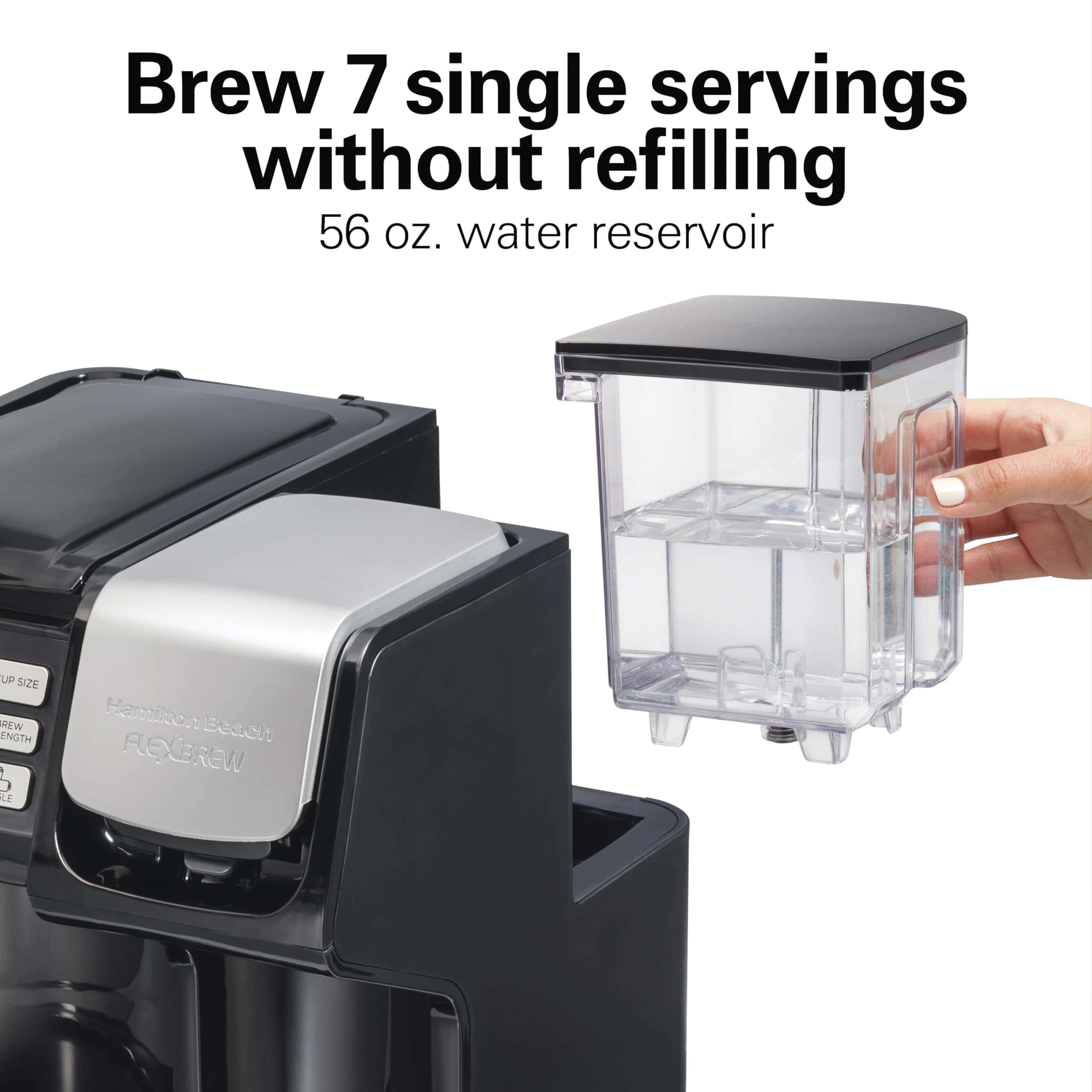 Hamilton Beach 49902 FlexBrew Trio 2-Way Coffee Maker, Black - Fast Brewing