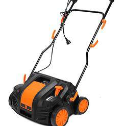 WEN DT1516 16-Inch 15-Amp 2-in-1 Electric Dethatcher and Scarifier with Collection Bag, Black