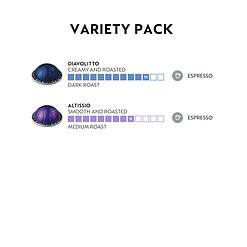 Nespresso Capsules Vertuo, Espresso, Bold Variety Pack, Medium and Dark Roast Espresso Coffee, 40-Count Coffee Pods, Brews 1.35oz