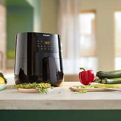 PHILIPS 3000 Series Air Fryer Essential Compact with Rapid Air Technology, 13-in-1 Cooking Functions, 4.1L capacity, Black