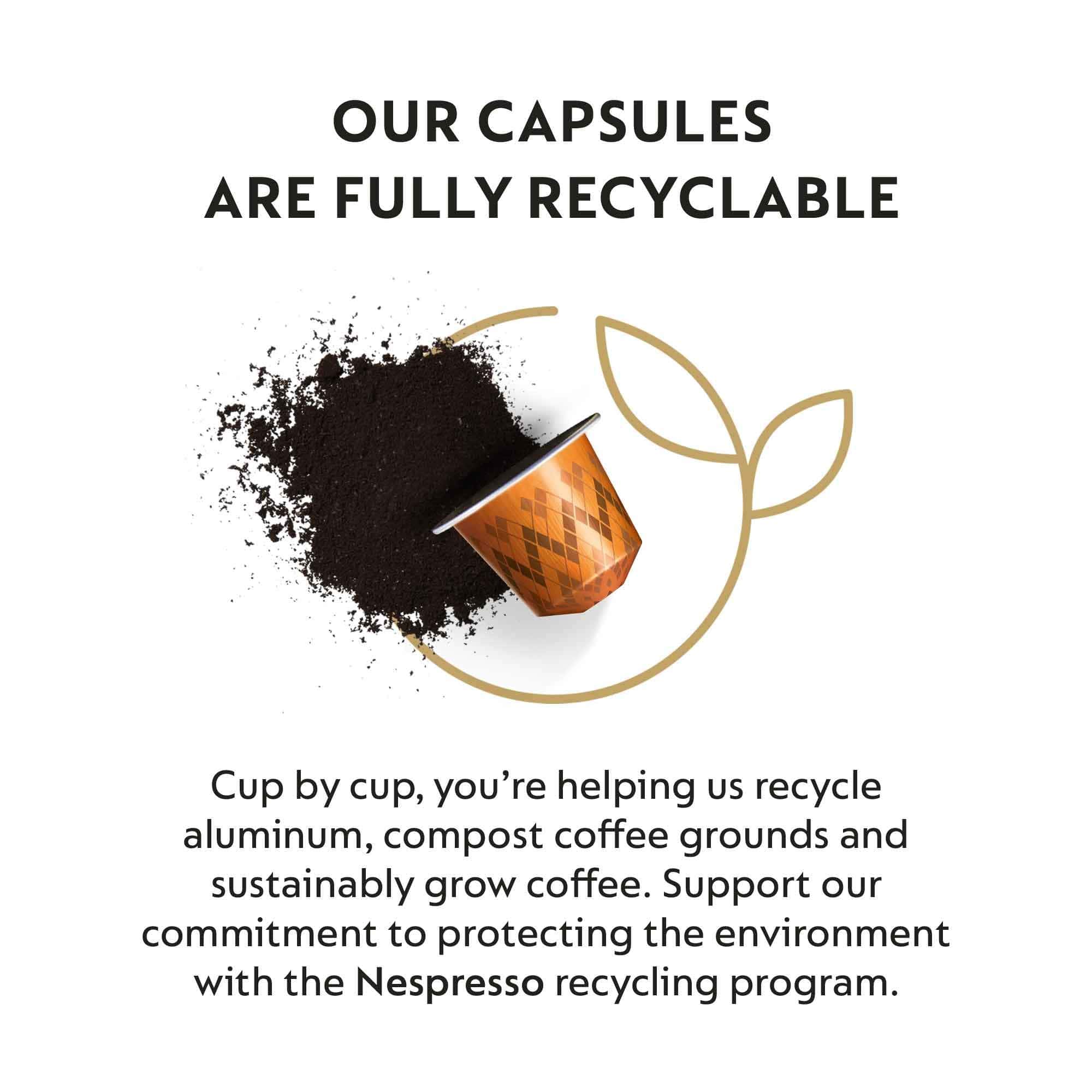 Nespresso Capsules Original Line, Vienna Lungo, Medium Roast Coffee, 50-Count Espresso Coffee Pods