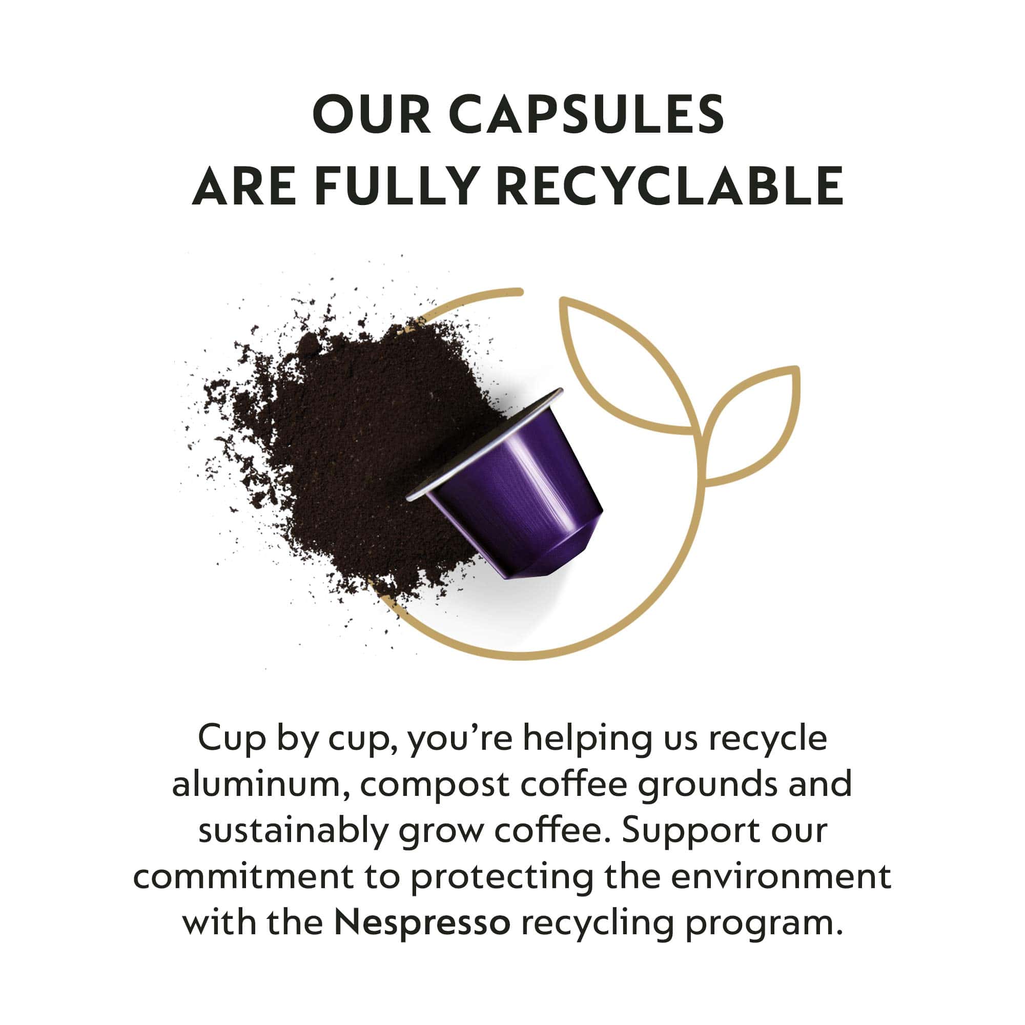Nespresso Capsules OriginalLine, Arpeggio Decaffeinato, Dark Roast Espresso Coffee, 50-Count Espresso Coffee Pods