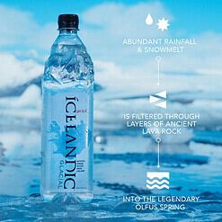 Icelandic Glacial Natural Spring Alkaline Water, 33.81 Fl Oz (Pack of 12)