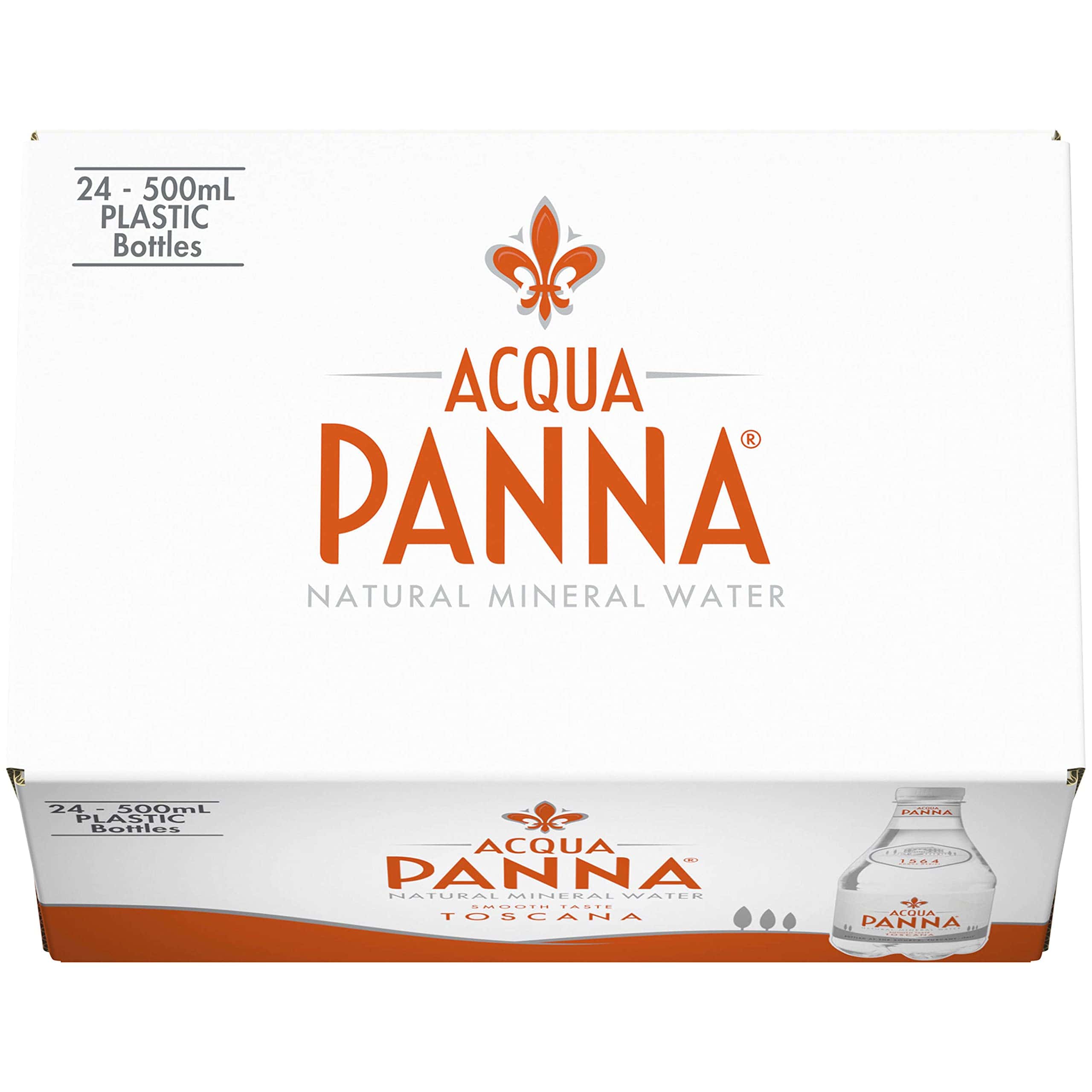 Acqua Panna Natural Spring Water, 16.9 Fl. Oz. Plastic Bottles, Pack of 24