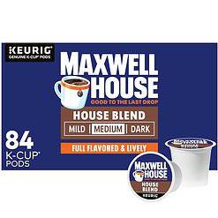 Maxwell House House Blend Medium Roast K-Cup Coffee Pods (84 ct Box)