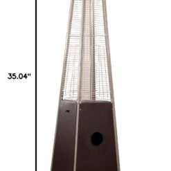 XtremepowerUS Hiland HLDSO1-WGTHG Pyramid Glass Tube Propane Patio Heater w/Wheels, 40,000 BTU, Hammered Bronze