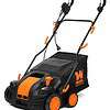 WEN DT1516 16-Inch 15-Amp 2-in-1 Electric Dethatcher and Scarifier with Collection Bag, Black
