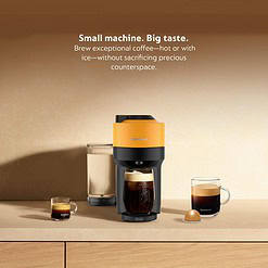 Nespresso Vertuo Pop+ Coffee and Espresso Machine by De'Longhi, Mango Yellow