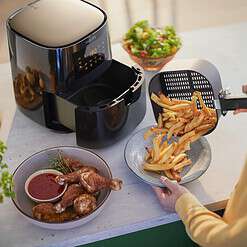 PHILIPS 3000 Series Air Fryer Essential Compact with Rapid Air Technology, 13-in-1 Cooking Functions, 4.1L capacity, Black