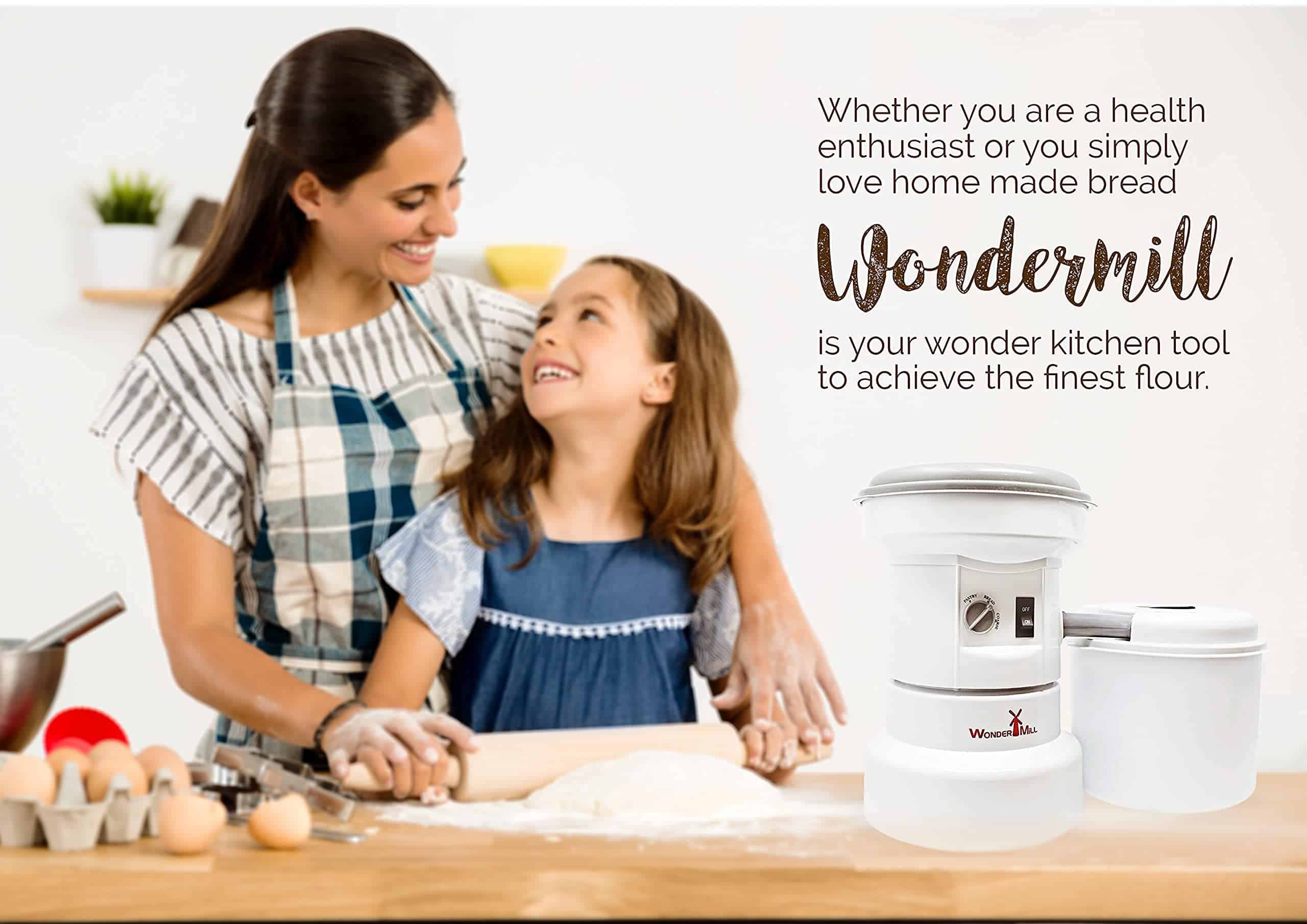 WONDERMILL Powerful High Speed Electric Grain Mill Grinder for Healthy Gluten-Free Flours