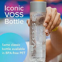 VOSS Premium Still Bottled Natural Water - Pure Drinking Water with Unique & Iconic Bottle Design - 24 Pack