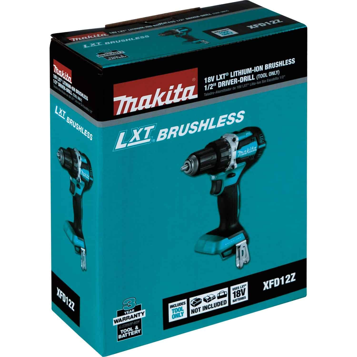 Makita XFD12Z 18V LXT Lithium-Ion Brushless Cordless 1/2" Driver-Drill, Tool Only