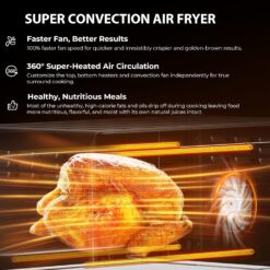 Nuwave Bravo Pro Smart 21QT Toaster Oven Air Fryer Combo, 1800W, Stainless Steel