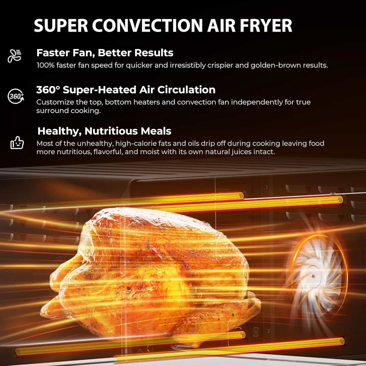Nuwave Bravo Pro Smart 21QT Toaster Oven Air Fryer Combo, 1800W, Stainless Steel