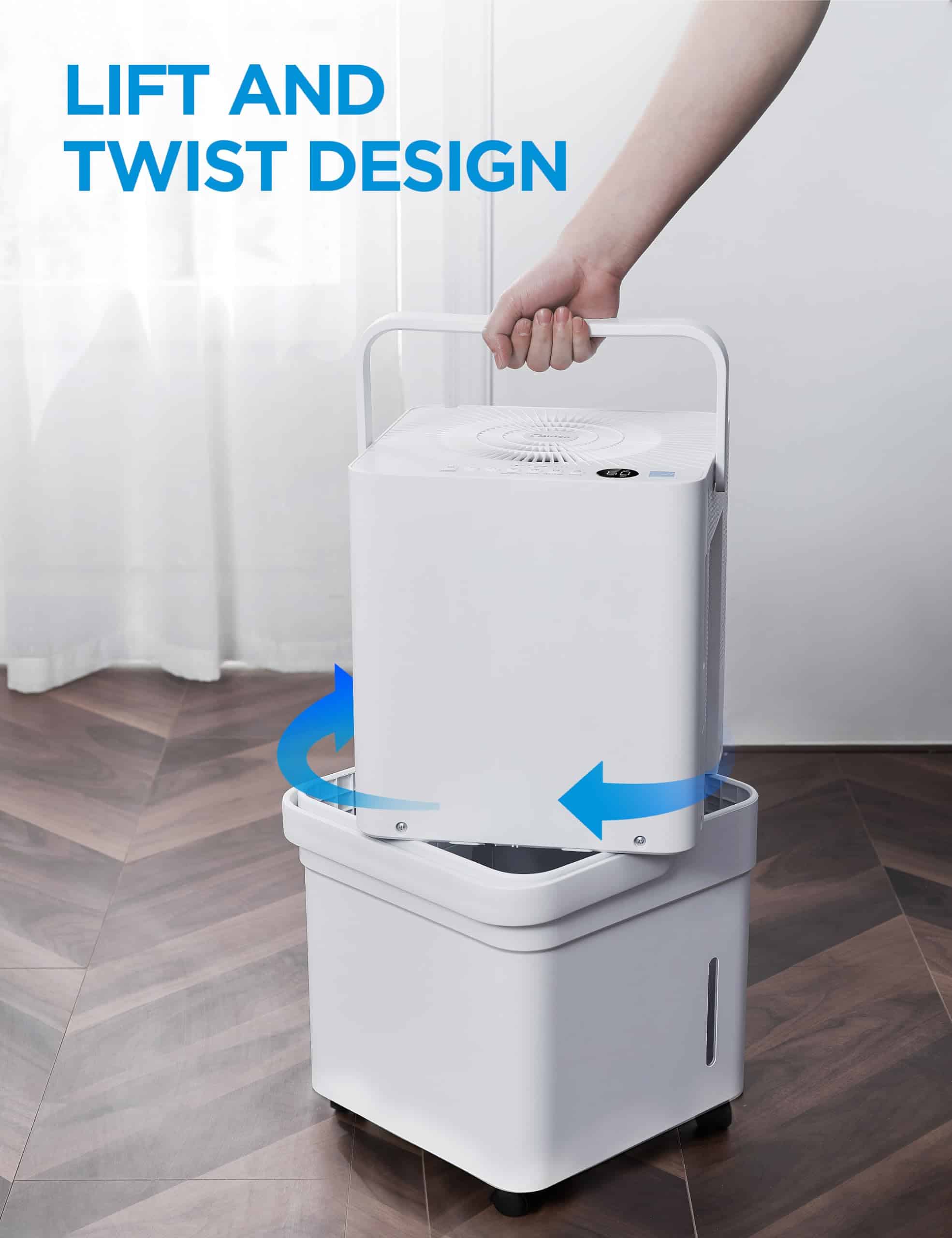 Midea Cube 20 Pint Dehumidifier for Basement and Rooms at Home for up to 1500 Sq. Ft., Smart Control
