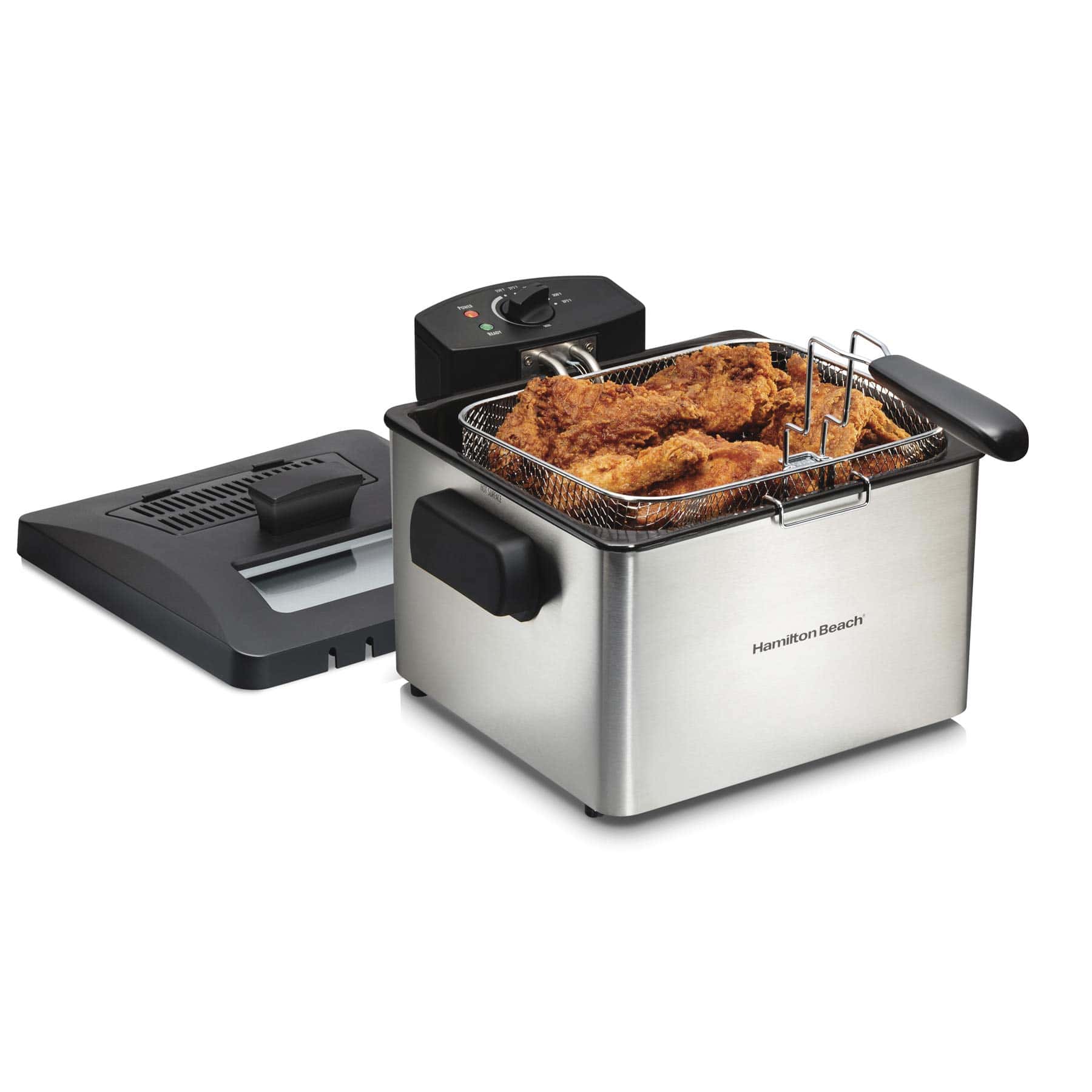 Hamilton Beach 35042 Professional Style Electric Deep Fryer, 1800 Watts, 21 Cups / 5 Liters Oil Capacity, Stainless Steel