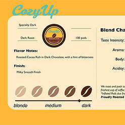 Cozy Up | 100-Count | Specialty Dark Single-Serve Coffee Pods Compatible with Keurig K-Cup Brewers | Dark Roast Coffee