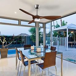 reiga 52 Inch ETL Listed High CFM Quiet DC Motor Smart Ceiling Fans with Lights Remote Control