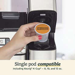 Cuisinart SS-GB1 Coffee Center Grind and Brew Plus, Coffeemaker and Single-Serve Brewer, Black/Silver, 12-Cup Glass