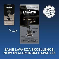 Lavazza Espresso Ristretto Dark Roast Arabica & Robusta Aluminum Capsules Compatible with Nespresso Original Machines (Pack of 60)