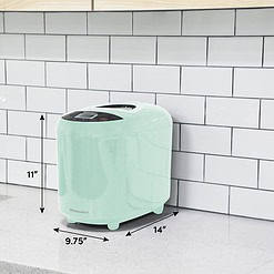 Elite Gourmet EBM8103M Programmable Bread Maker Machine 3 Loaf Sizes, 2 Lbs, Mint