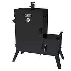 Dyna-Glo DGO1890BDC-D Wide Body Vertical Offset Charcoal Smoker, Black